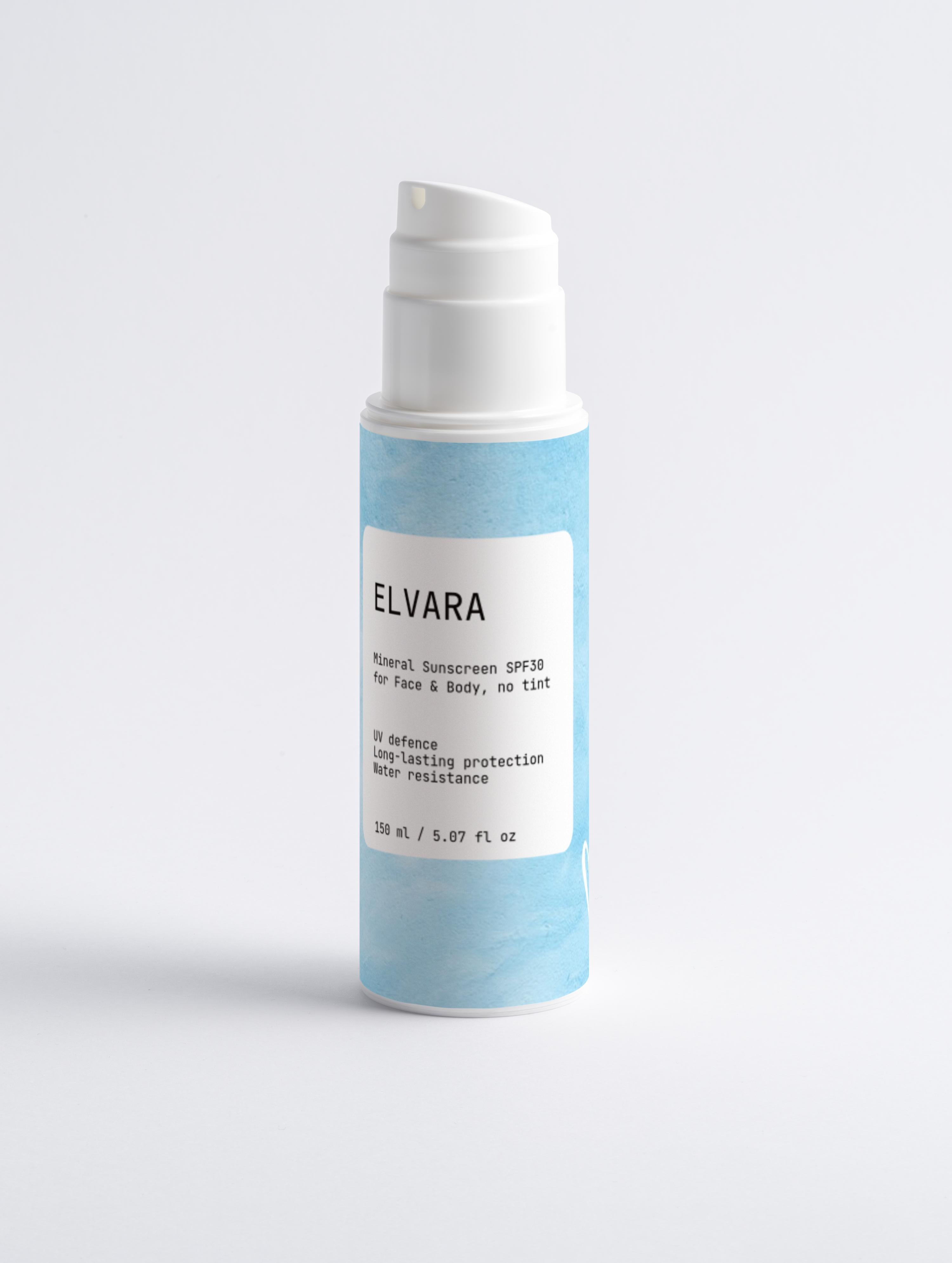 Mineral Sunscreen SPF30 for Face & Body, no tint