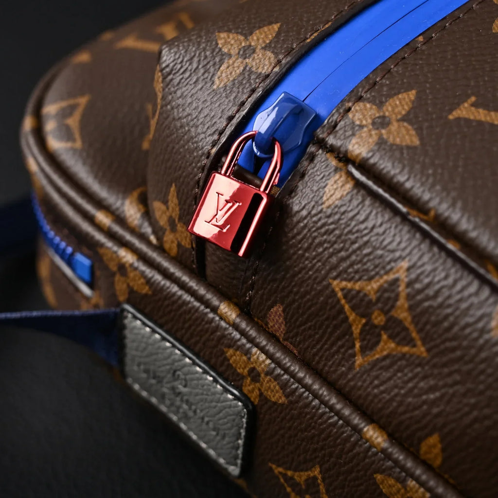 Louis Vuitton Trio Messenger Bag Monogram Canvas Blue Strap Crossbody Pouch