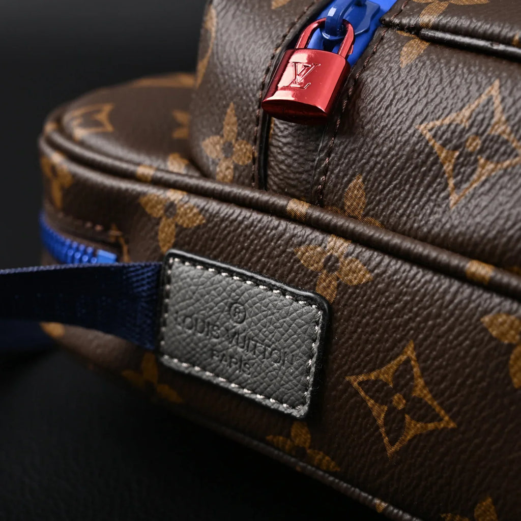 Louis Vuitton Trio Messenger Bag Monogram Canvas Blue Strap Crossbody Pouch