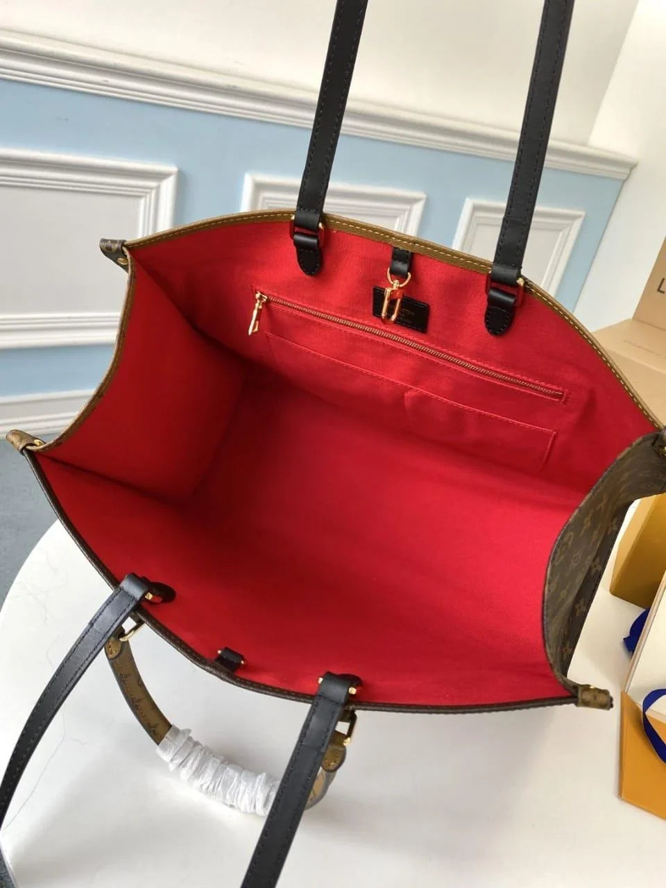 Louis Vuitton Onthego GM Tote Bag Monogram Giant Reverse Canvas Shoulder